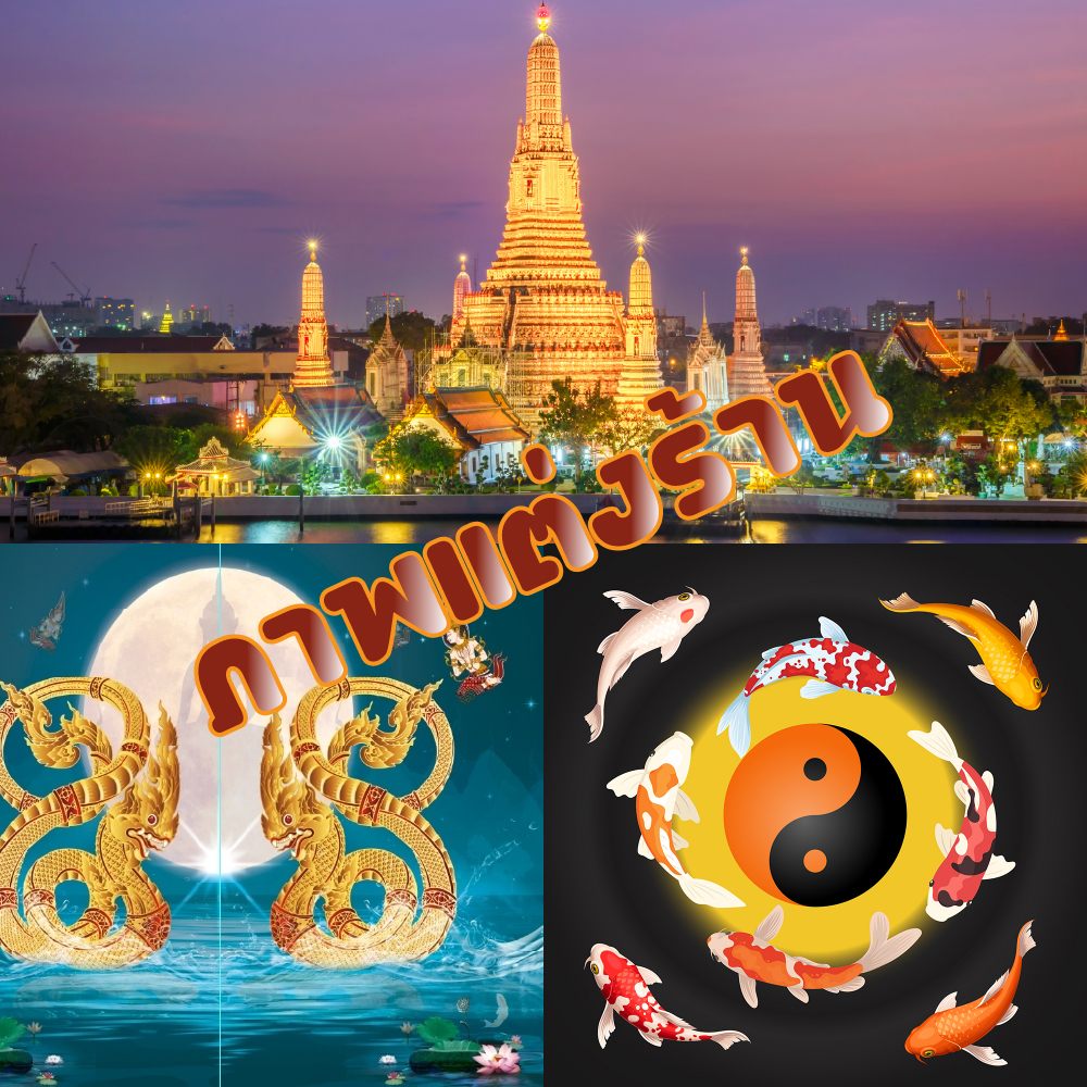 สั่งทำวอลเปเปอร์,พิมพ์วอลเปเปอร์,วอลเปเปอร์ติดผนัง,ภาพพิมพ์พญานาค,ภาพพิมพ์หยินหยาง,ภาพพิมพ์วัดอรุณ