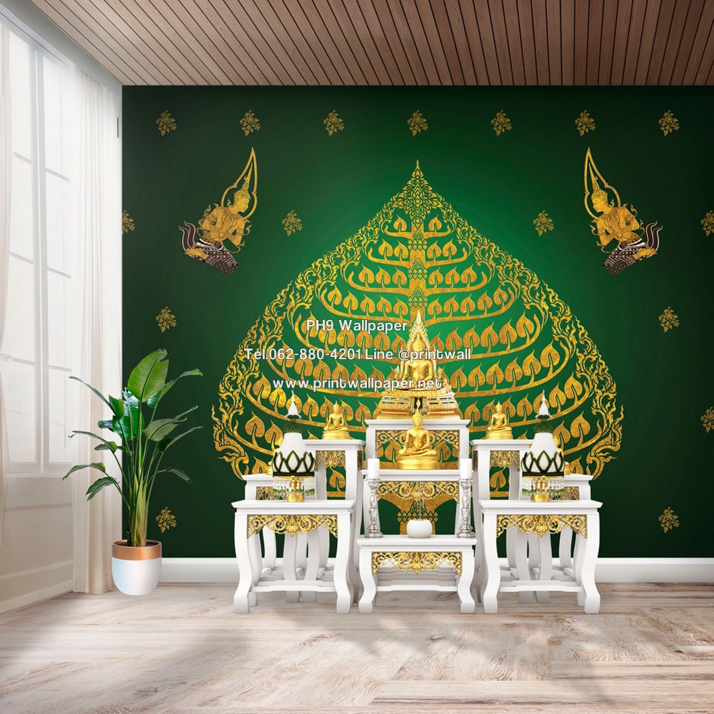 วอลเปเปอร์ภาพพิมพ์ต้นโพธิ์