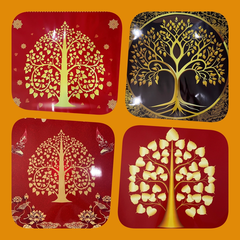 สติ๊กเกอร์ภาพต้นโพธิ์ สติ๊กเกอร์แต่งห้องพระ