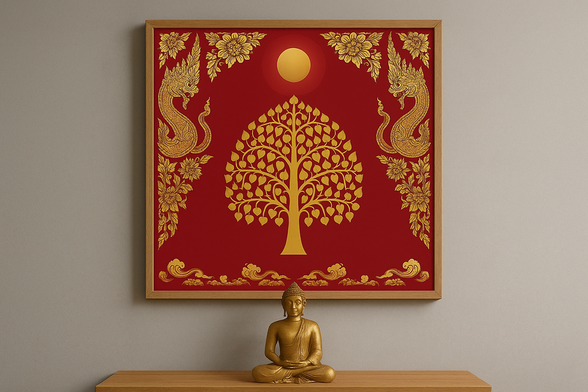 วอลเปเปอร์ภาพต้นโพธิ์ ภาพพญานาค