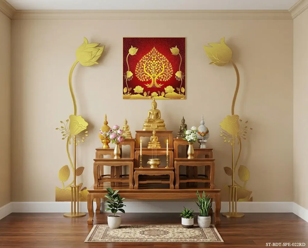 สติ๊กเกอร์ภาพต้นโพธิ์ BDT-SPE-022RD